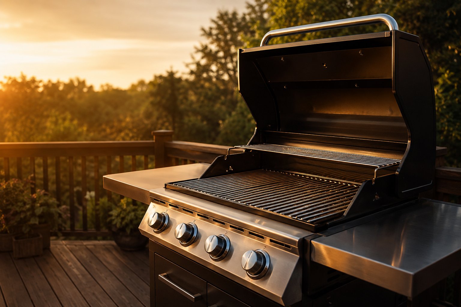 A gas grill transformed from dirty and neglected to clean and fully restored